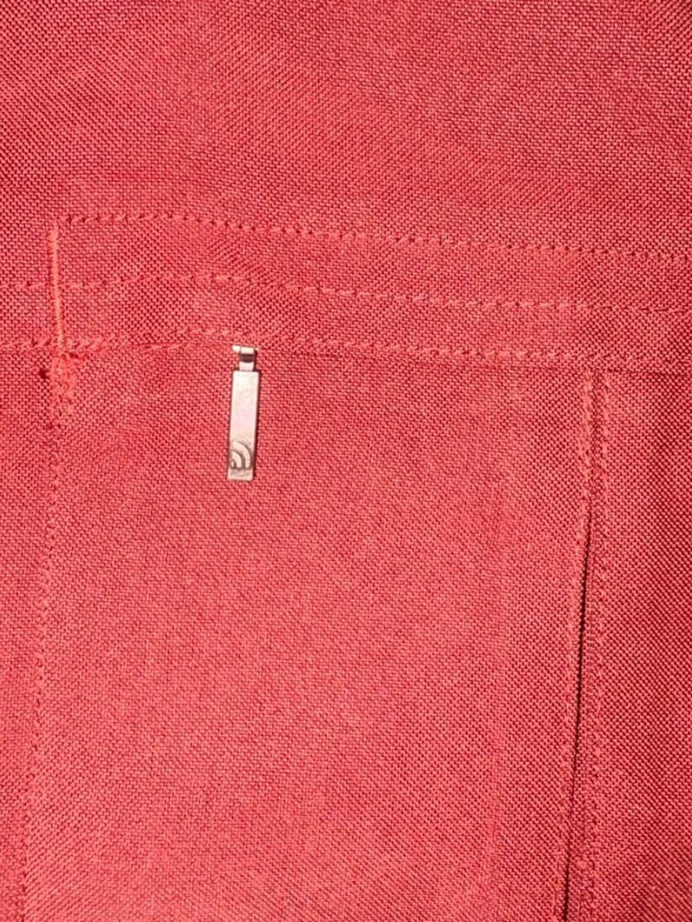 Men's The North Face Long Sleeve Collared Zipper Pocket Nantucket Red XL